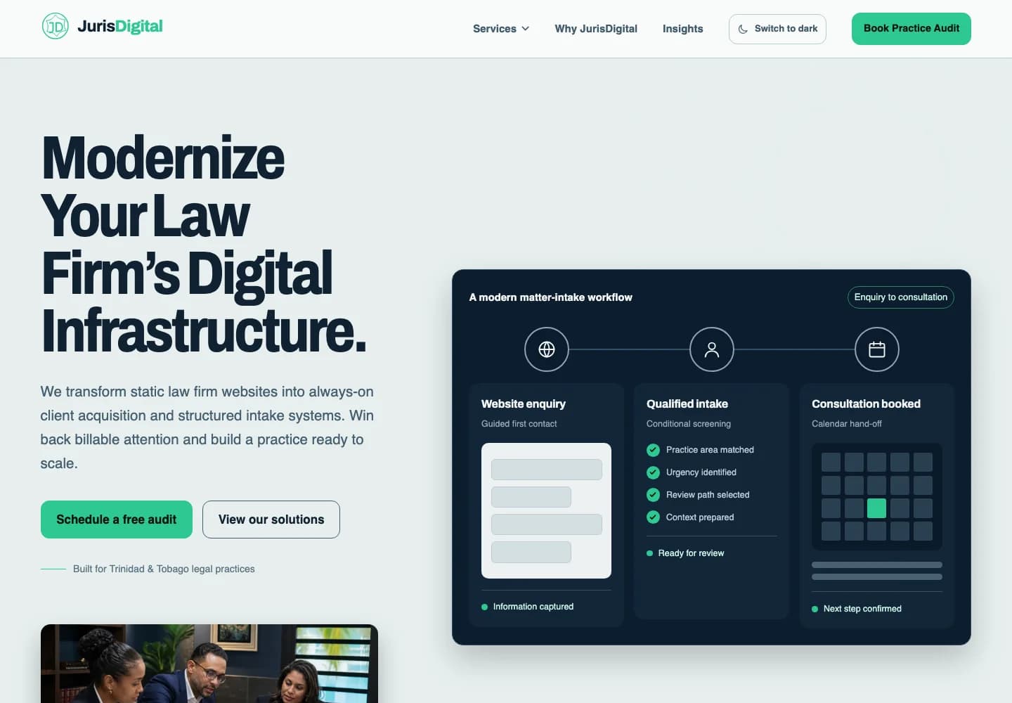 JurisDigital website homepage